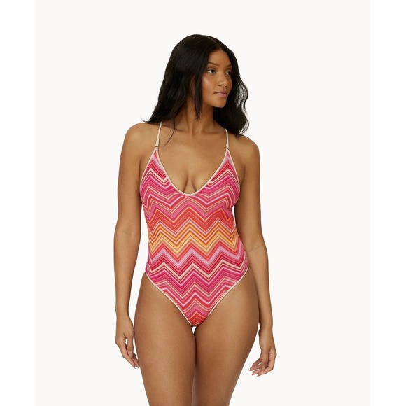 Pilyq Other - Pilyq PQ Margot Cayenne Chevron 1pc Swimsuit Large